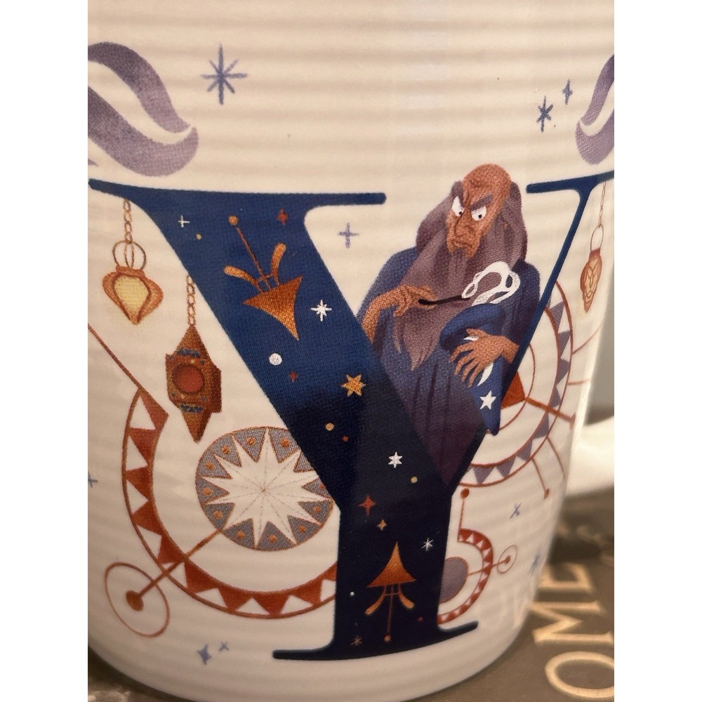 Disney Parks ABCDisney letters Coffee Mug "Y is for Yensid Sorcerer's Workshop"